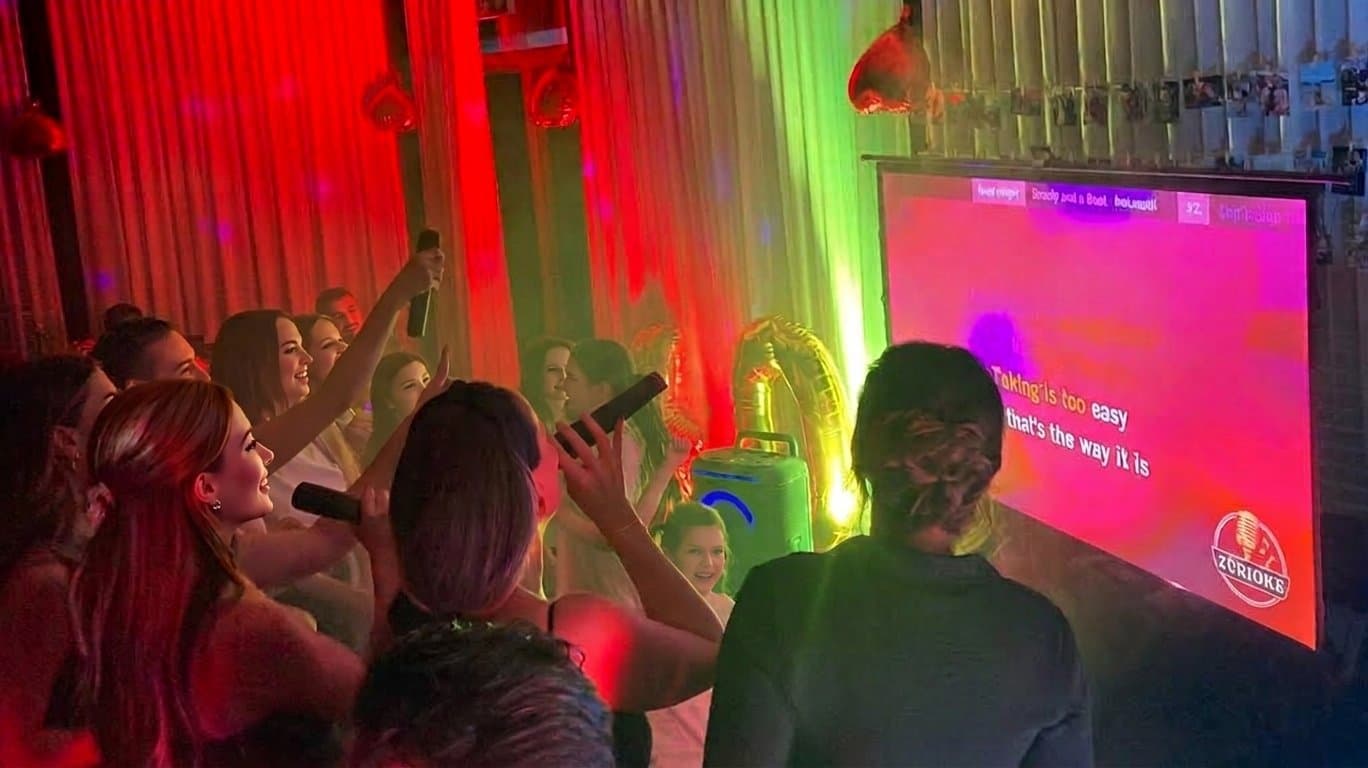 Karaoke-Anlage von Zürioke an einer Geburtstagsfeier